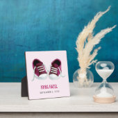 Roze Sneakers Baby plaque, Baby schoen Afbeelding Fotoplaat (Insitu)