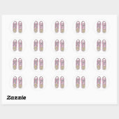 Roze sneakers ronde sticker (Vel)