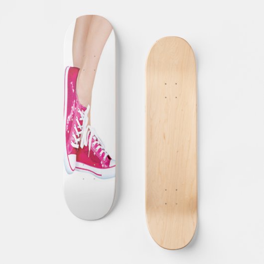 Roze Sneakers skateboard (Voorkant)