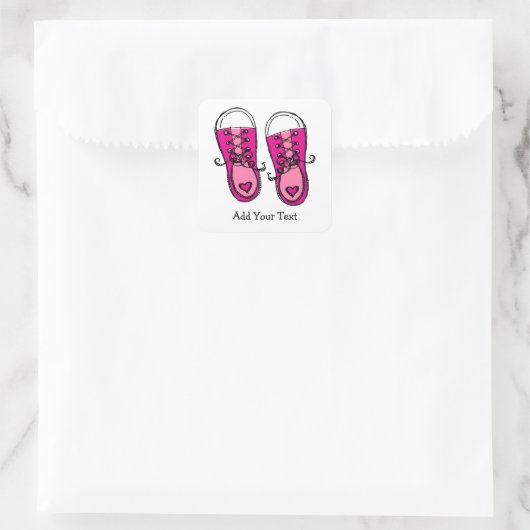 Roze Sneakers Sticker (Tas)