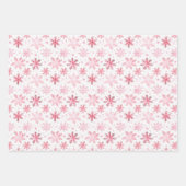 Roze Sneeuw Kerst Waterverf Cartoon Design Inpakpapier Vel (Voorkant 2)