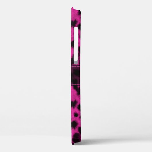 Roze sneeuwblaashuidafdruk, naam Gepersonaliseerd Case-Mate iPhone Case (Achterkant / Links)