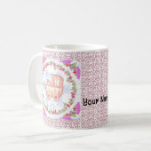 Roze sneeuwFlake Baby Girl Koffiemok (Voorkant links)