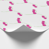 Roze sneeuwklokjes floraal cadeaupapier (Hoek)