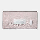 Roze sneeuwkristallen bureaumat (Keyboard & Muis)