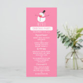 Roze Sneeuwman, Kerstfeest Menu (Staand voorkant)