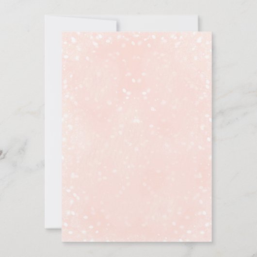 Roze  Sneeuwman Kerstmeisje Baby shower Kaart (Achterkant)