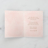 Roze  Sneeuwman Meisje Eerste Kerstmis Gevouwen Kaart (Binnen)