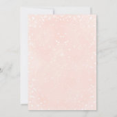 Roze  Sneeuwman Meisje Kerstmis 1e Verjaardag Kaart (Achterkant)