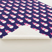 Roze Sneeuwman met Sneeuwvlaag Sherpa Deken (3/4)