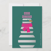 Roze sneeuwman sneeuwvrouw kerstkaart (Voorkant)