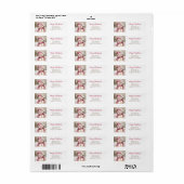 Roze Sneeuwman Vintage Kerstmis Etiket (Full Sheet)
