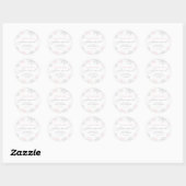 Roze Sneeuwvlok Baby shower Dank u sneeuw veel Ronde Sticker (Vel)