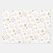 Roze Sneeuwvlok Baby shower Gift Wrap Sheets Inpakpapier Vel (Voorkant)