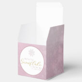 Roze sneeuwvlok Baby shower gunstbox Bedankdoosjes (Geopend)