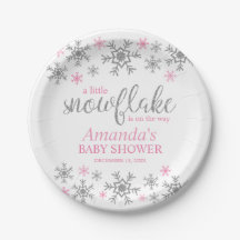 Roze Sneeuwvlok Baby Shower in de Winter