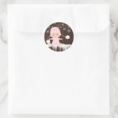 Roze Sneeuwvlok Baby shower Stickers (Tas)