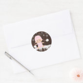Roze Sneeuwvlok Baby shower Stickers (Envelop)