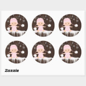 Roze Sneeuwvlok Baby shower Stickers (Vel)
