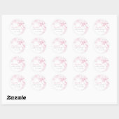Roze Sneeuwvlok Baby shower Stickers (Vel)