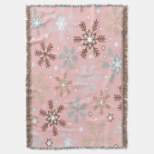 Roze Sneeuwvlok Deken (Voorkant Verticaal)