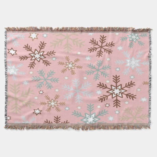 Roze Sneeuwvlok Deken (Voorkant)