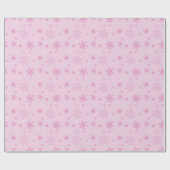Roze sneeuwvlok Holiday Sparkle Cadeaupapier (Vlak)