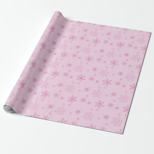 Roze sneeuwvlok Holiday Sparkle Cadeaupapier