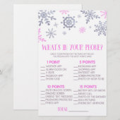 Roze sneeuwvlok in je Baby shower-spel Briefpapier (Voorkant / Achterkant)