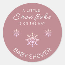 Roze sneeuwvlok is onderweg Baby shower