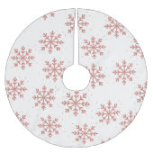 Roze Sneeuwvlok Kerstmis Kerstboom Rok (Voorkant)