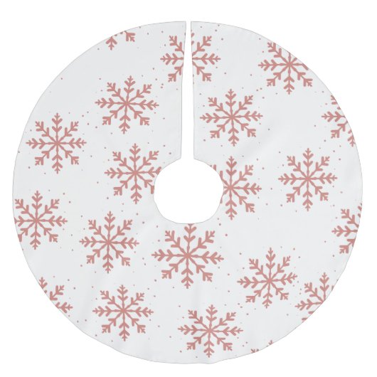 Roze Sneeuwvlok Kerstmis Kerstboom Rok (Voorkant)