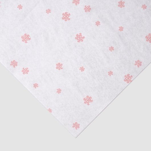 Roze Sneeuwvlok Kerstmis Tissuepapier (Detail)