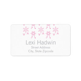 Roze Sneeuwvlok | Label retouradres