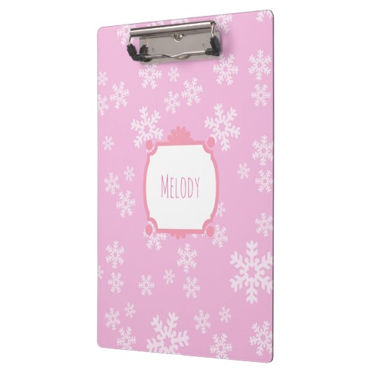  roze sneeuwvlok paradijs klembord (Links)