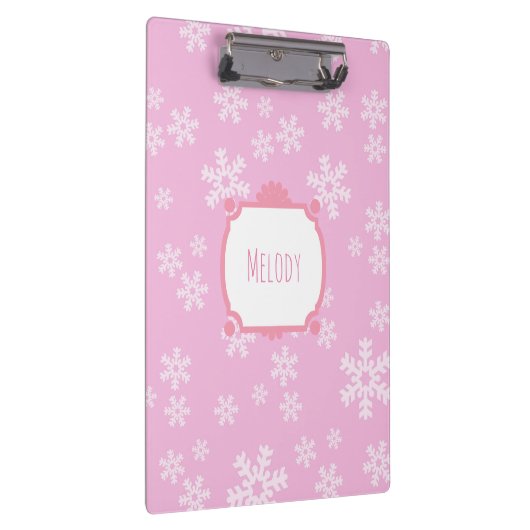 roze sneeuwvlok paradijs klembord (Rechts)