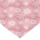 Roze sneeuwvlok patroon Vakantie tafelkleed (Gekanteld)