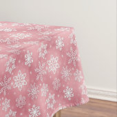 Roze sneeuwvlok patroon Vakantie tafelkleed (Voorbeeld)