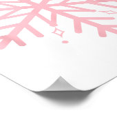 Roze Sneeuwvlok Poster (Hoek)
