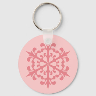 Roze Sneeuwvlok Sleutelhanger