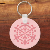 Roze Sneeuwvlok Sleutelhanger (Voorkant)