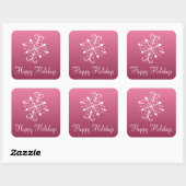 Roze Sneeuwvlok Stickers (Vel)