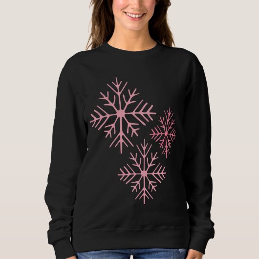 Roze Sneeuwvlok Sweatshirt (Voorkant)