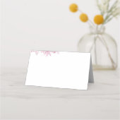 Roze Sneeuwvlok Tent Menu Kaart (Achterkant)