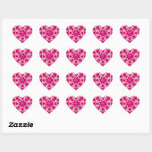 Roze sneeuwvlok Valentijn sticker (Vel)