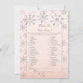 Roze sneeuwvlok wat er in uw paardenschoeisel zit kaart (Voorkant)