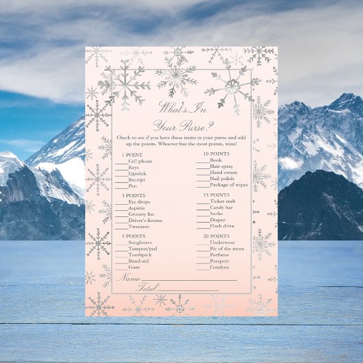 Roze sneeuwvlok wat er in uw paardenschoeisel zit kaart