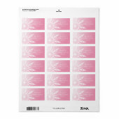 Roze sneeuwvlok Winter Weddenschap Etiket (Full Sheet)