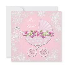Roze Sneeuwvlok Winter Wonderland Baby shower