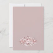 Roze Sneeuwvlokken Arch Kerstfeest Kaart (Achterkant)